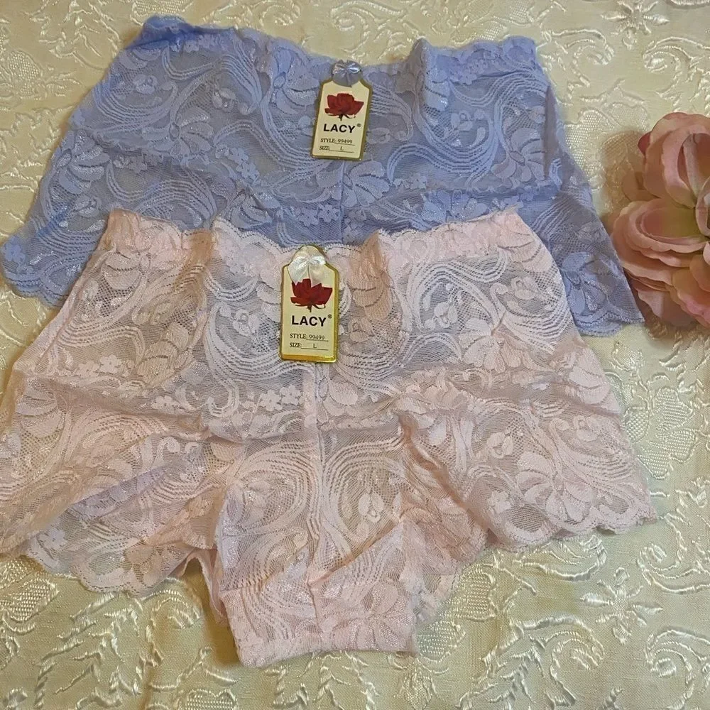 Lacy Boyshorts sexy panties pack of 2 size large
